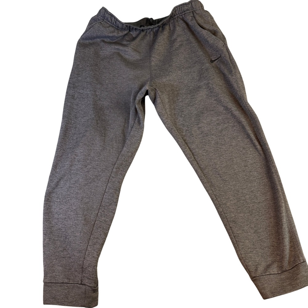 Nike Therma-FIT Mens Joggers Charcoal Grey Fleece Lined Training Pants L